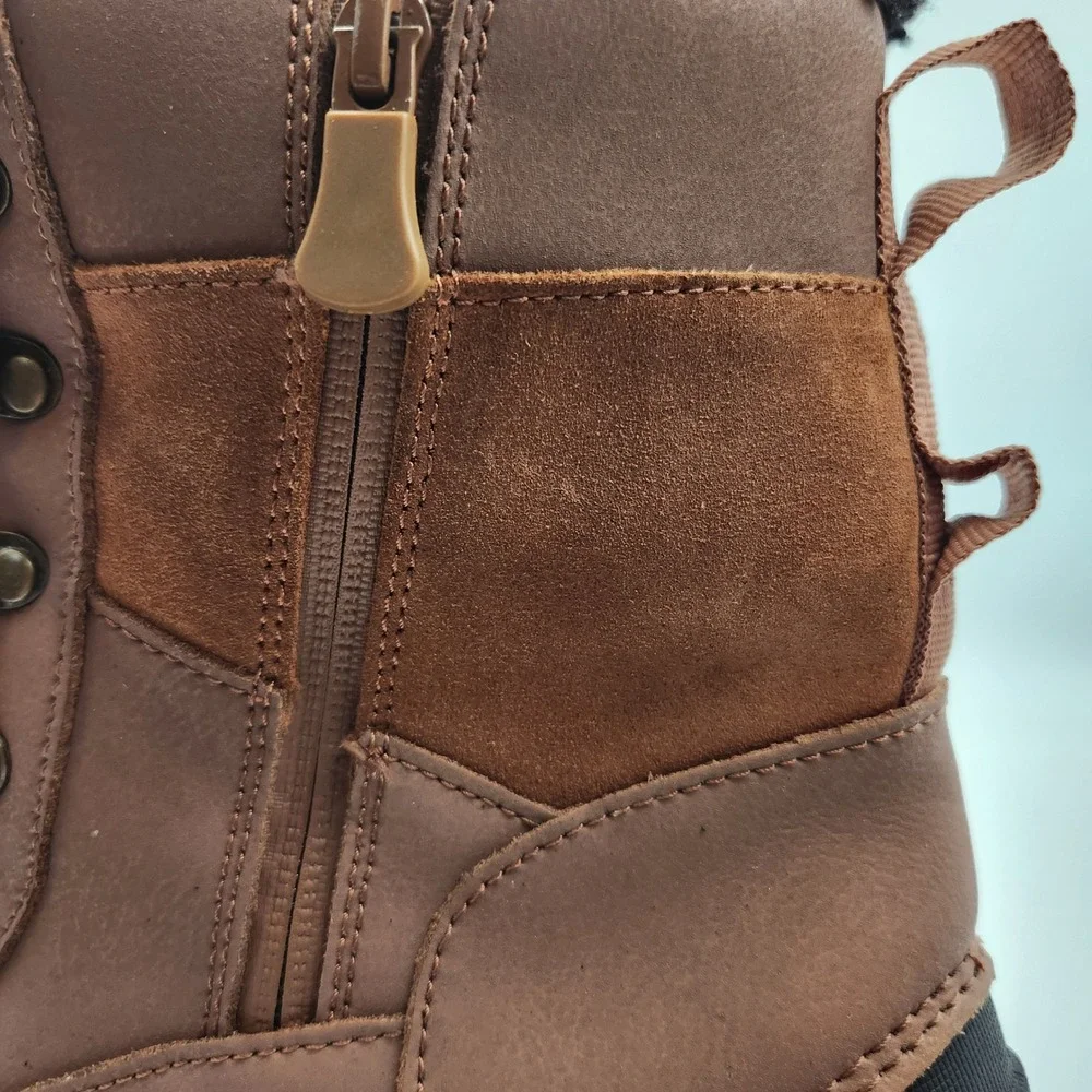All‎ in Motion Boots Mens 10 Brown Winter Snow Hiking Thermolite Zip Gorpcore